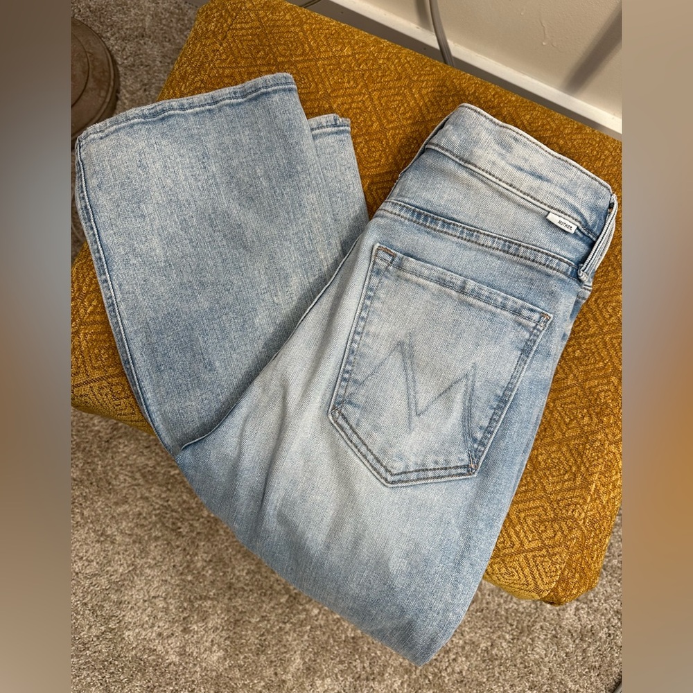 MOTHER Light Wash Straight Leg Jeans